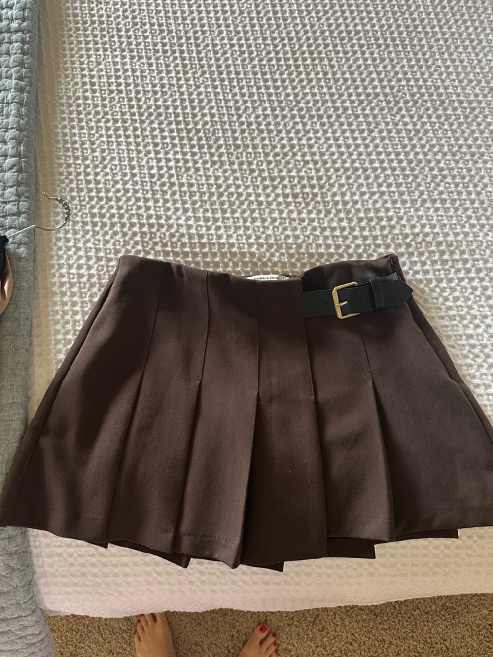 Abercrombie & Fitch Brown Mini Skirt with Belt